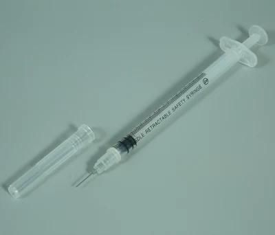 Luer Lock/Fix/Luer Slip Needle Retractable Hypodermic Safety Syringe