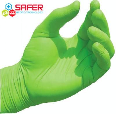 Green Nitrile Gloves Powder Free From Malaysia Non Latex