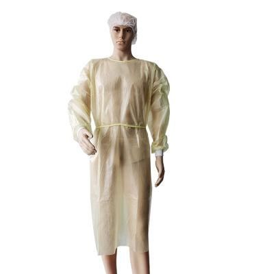 CE ISO 13485 Certified Waterproof Isolation Gown Disposable Surgical Gowns Hospital Bata Medical Gown with Knitted Cuff