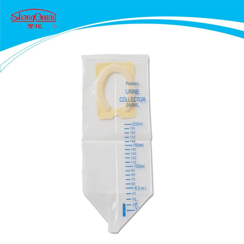 Hot Sale Disposable Pediatric Urine Collector 100ml or 200ml Urine Bag