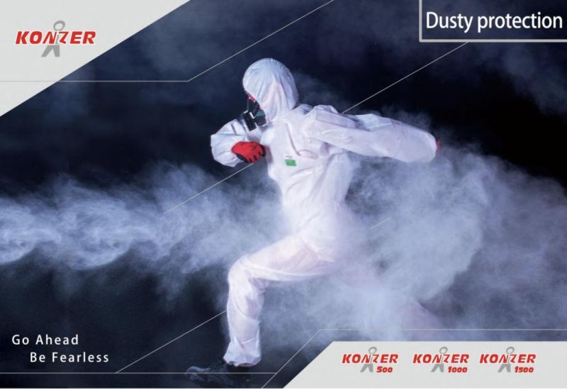 Chemical Disposable Microporous Impervious /Industry/Hospital/Lab/Safety Nonwoven White Safety Coverall