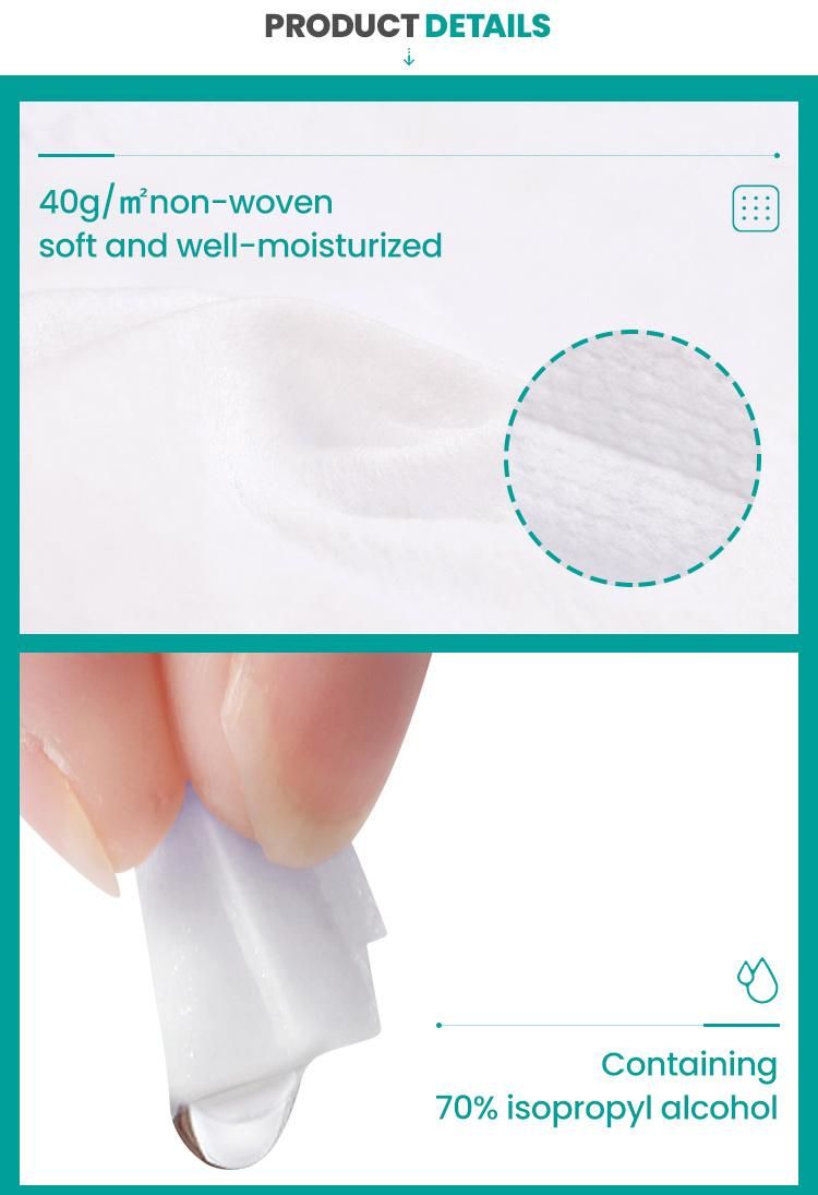 Single Use Surgical Disposable Medical Alcohol Prep Pad for Hospital
