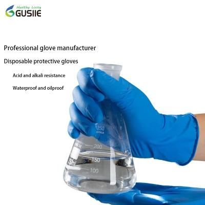 Gusiie Nitrile Gloves Powder Free Disposable Nitrile Medical Examination Gloves Nitrile Glove Powder-Free Disposable Blue Nitrile Gloves