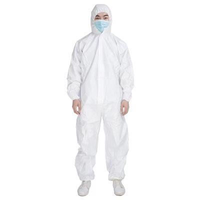 Microporous Safety Overall Suit Disposable Coverall with Elastic Hood/Cuff/Ankle