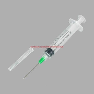 Manual Retractable Safety Syringe 1/3/5/10ml with CE/FDA Certificate