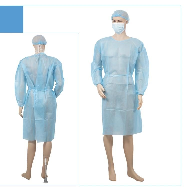 Waterproof Disposable PP Isolation Gowns with CE and ISO Certificate Supplier