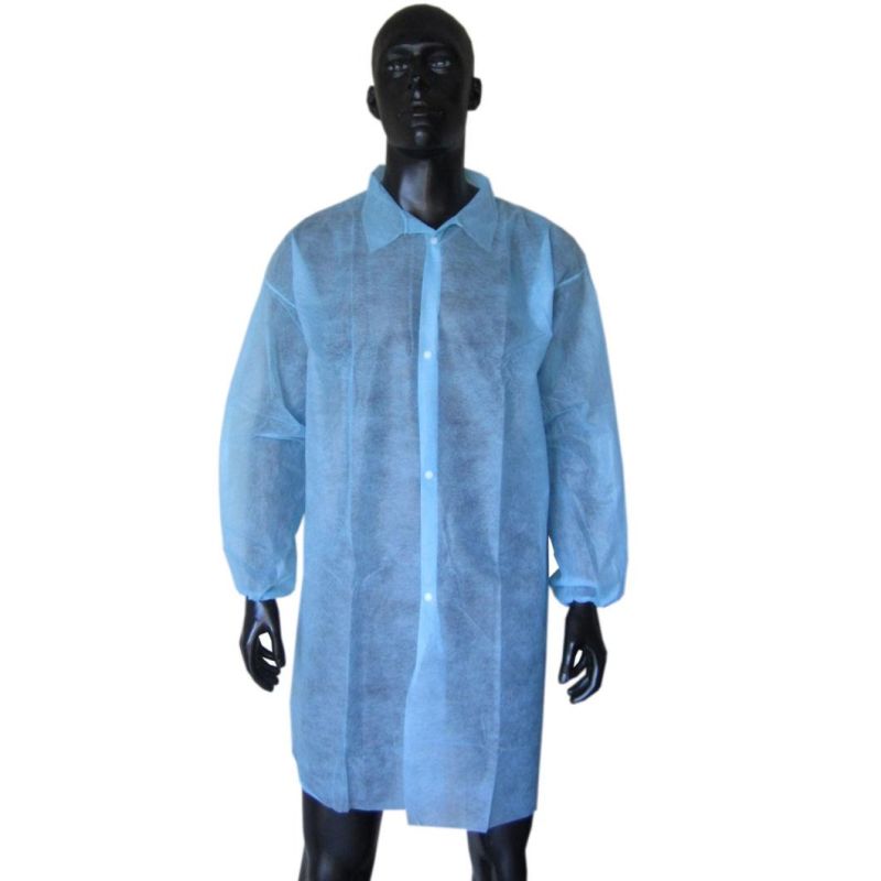 Disposable Nonwoven Lab Coat, SBPP Lab Coat, SMS Lab Coat