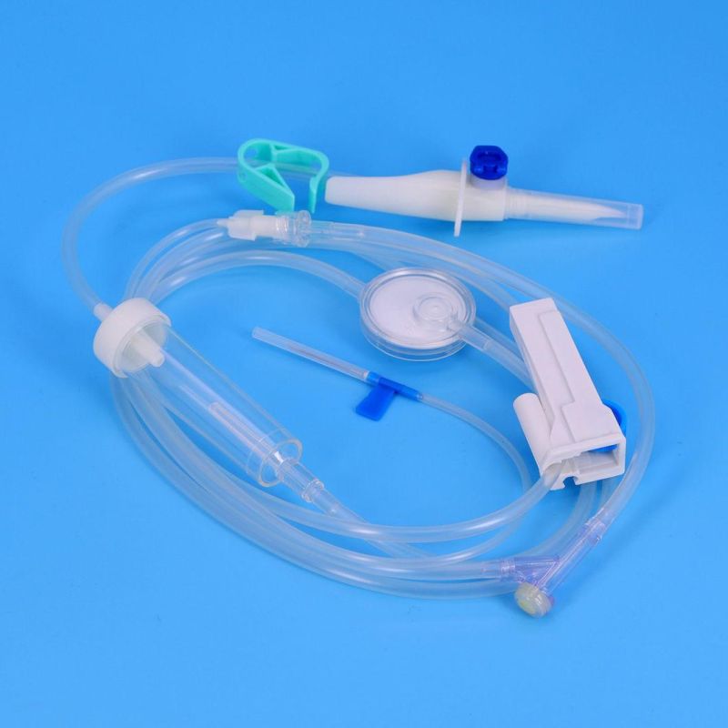 TPE Free_PVC Zhenfu Gravity IV with Needle Medical Infusion Set in China