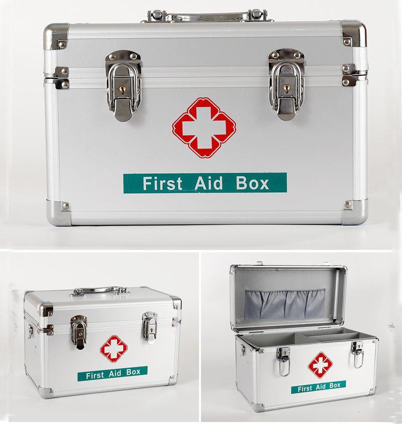 Portable Lock First Aid and Medicine Storage Box for Drug Collection