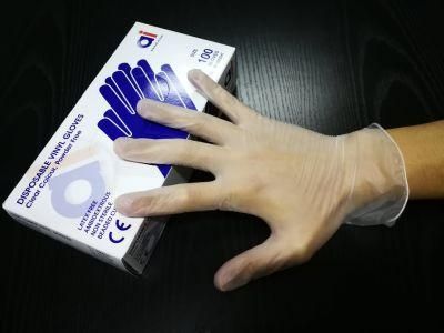 Food Industry Gloves Single Use Examination Powder Free Vinyl Gloves Medical Consumable