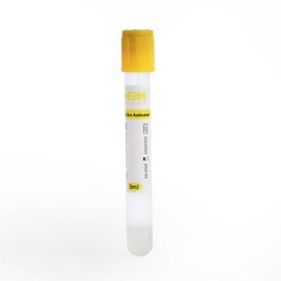 HBH Medical Wholesale Price Yellow Cap Top Gel and Clot Activator Sst Vacuum Blood Collection Tube in Lab