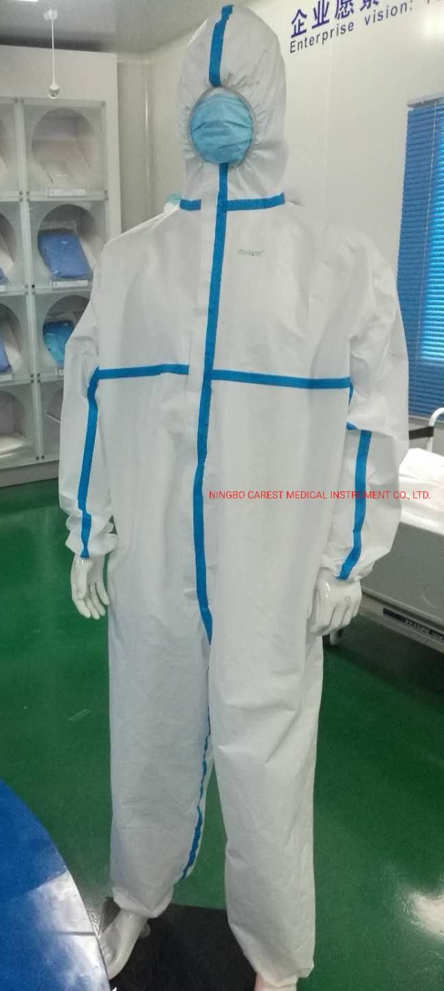 CE Marking Disposable Protective Coverall EU Type 4/5/6 Non- Sterile Disposable Protective Clothing