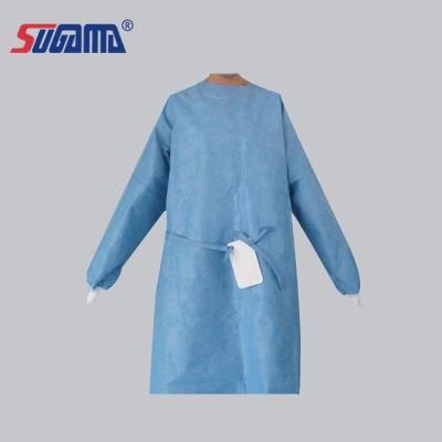 Sterile Disposable Isolation Gown Surgical Gown with Rib Cuff AAMI Level 3