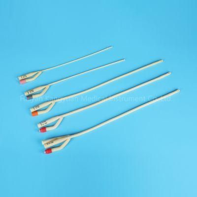 Silicone Coated Latex Foley Catheter with Tiemann Tip and Straight Tip