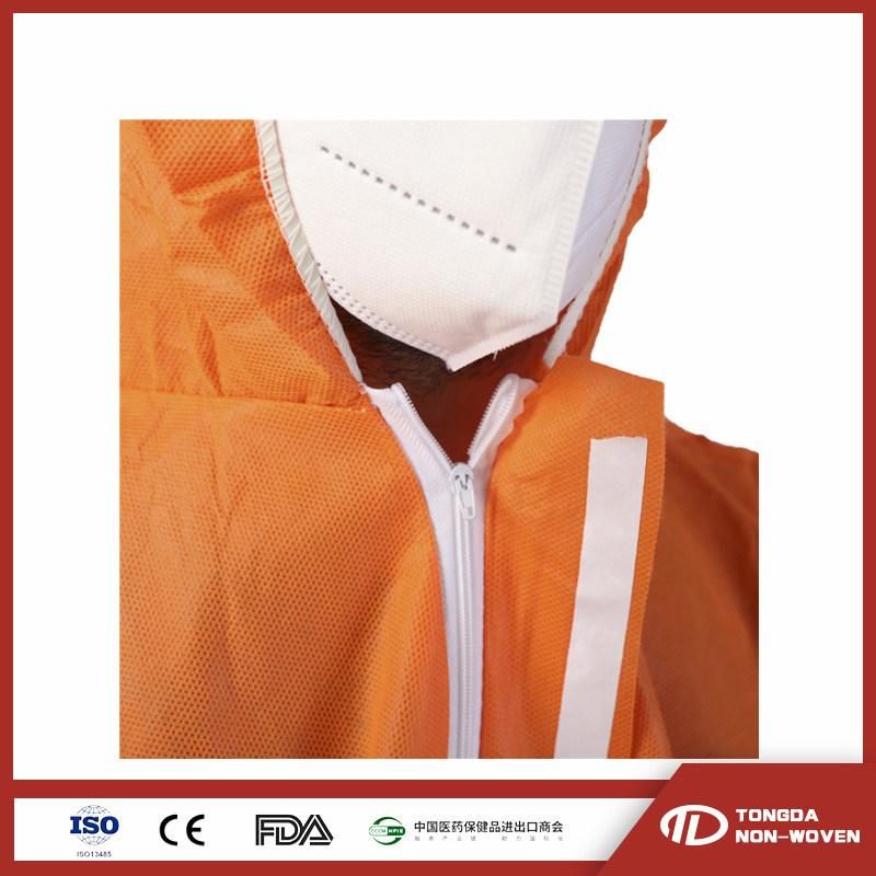 Disposable Waterproof Non Woven Coverall SMS Coverall Safety Microporous Coverall