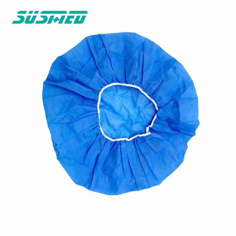 Surgeon Caps Disposable Non Woven Blue Surgical Doctor Cap for Hospital