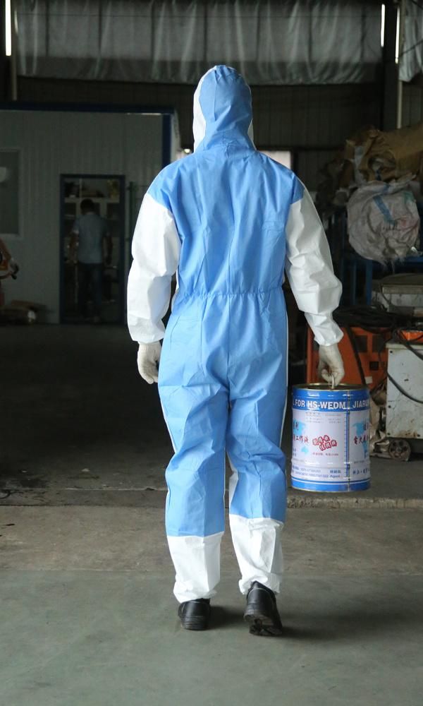 2021 Coverall Hazmat Suit Protects Isolation Clothing Waterproof Coveralls Chemical Disposable Coverall