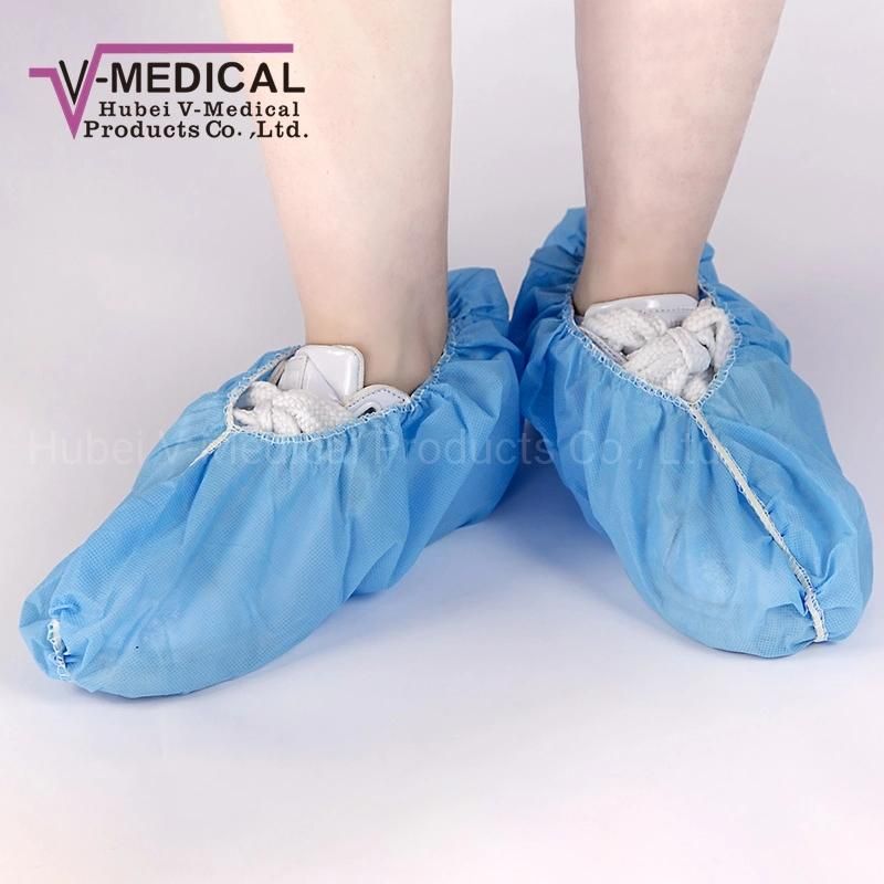 Blue Disposable PP Non Woven Shoe Cover Anti-Skid Isolation Use