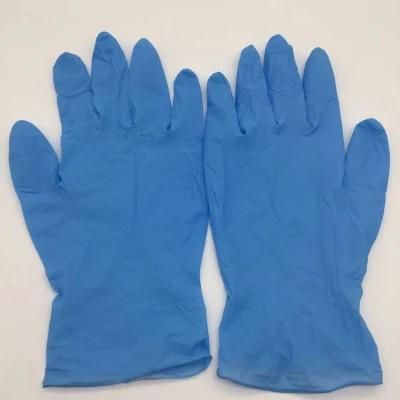 Blue Nitrile Glove Powder Free Medical Grade Examination Gloves