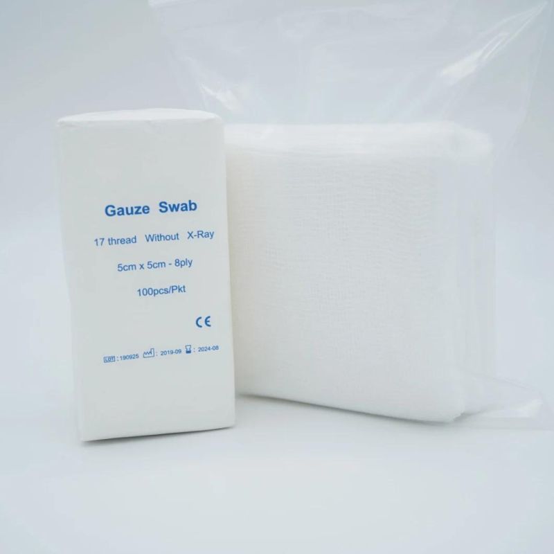 Medical 10*10 6 Layer Gauze Fabric Gauze Pad Sterile Gauze Swab