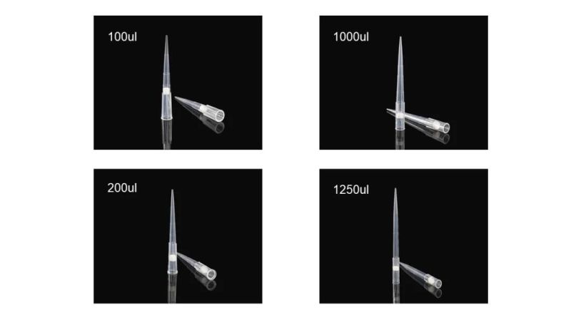 Laboratory Plastic Disposable Sterile Universal 10UL 200UL 1000UL Micro Pipette Filter Tip