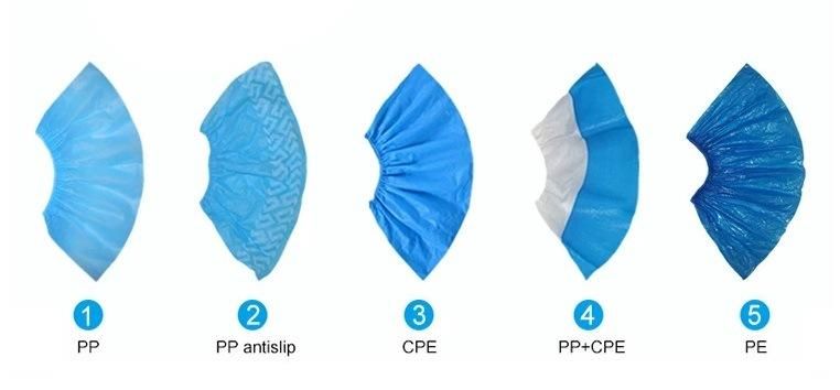 Non Slip Disposable Non Skid Shoe Covers PP+PE Coated Laminated Shoe Cover