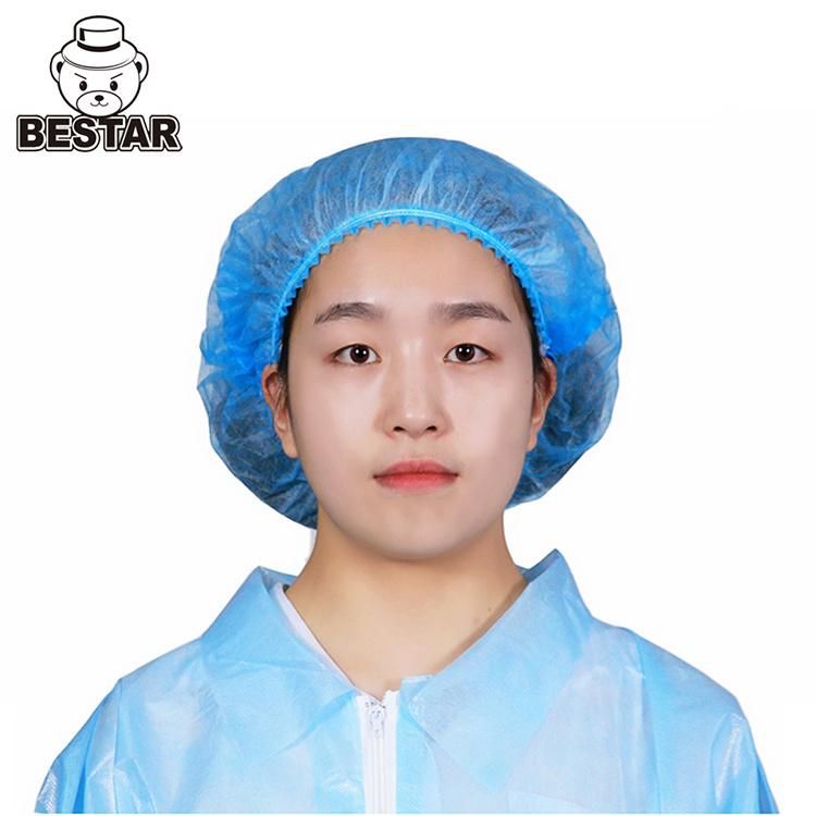 CE Certified Mdr EU2017/745 Disposable Spp Polypropylene Breathable Medical Cap/ Mob Cap/Clip Cap /Beret Cap/Hairnet for Hospital