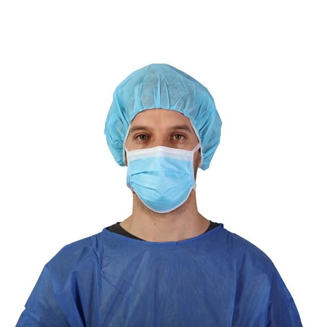 Chinese Qualified Factory Wholesale Disposable Non-Woven Head Cover Surgical Bouffant Cap for Medical Use