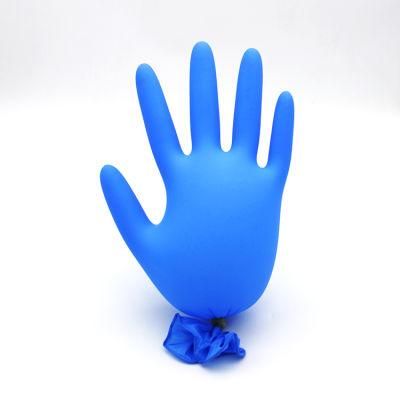 Wholesale Examination Multifunctional Protective Blue Hardy Nitrile Gloves with ISO9001