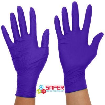 Disposable Medical Cobalt Blue Nitrile Gloves Powder Free with FDA and CE (240mm, 9&quot;)