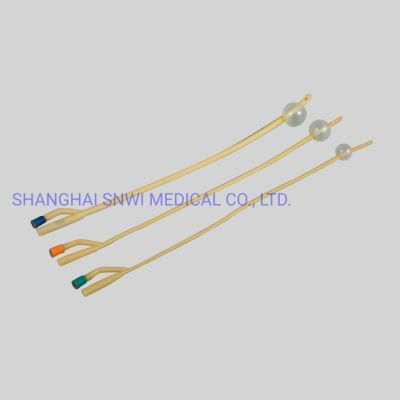 CE/ISO Certified Medical Disposable Sterile Silicone Coated Latex Foley Balloon Catheter / Urinary Catheter