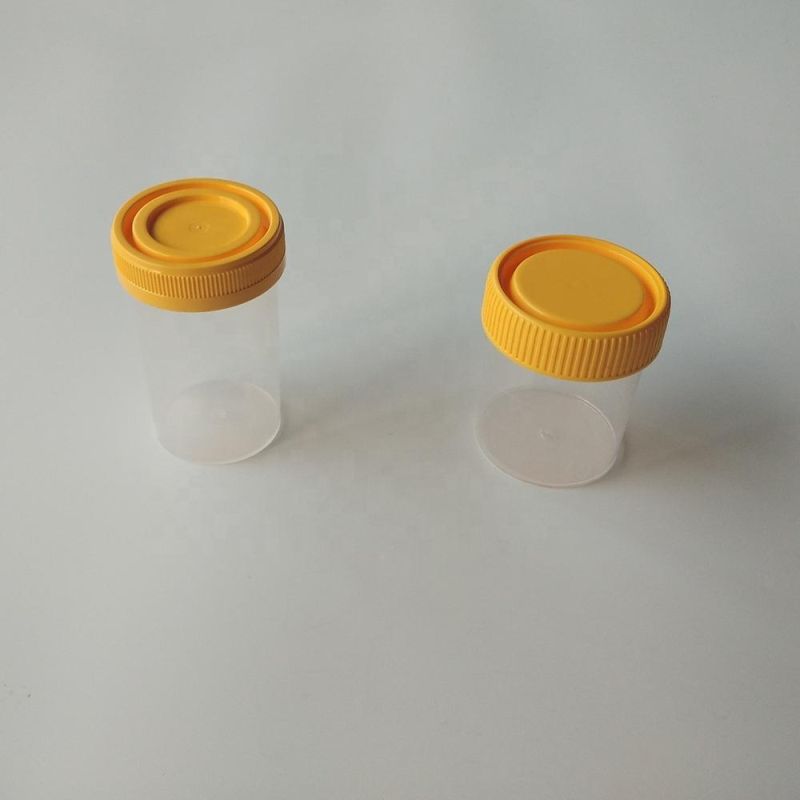 Sample Collection Urine Container Medical Cup Sterile Plastic 60ml 40ml 20ml 120ml with Lid 1years