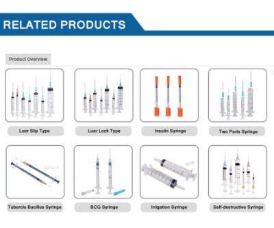 1ml Disposable Syringe Luer Slip with Needle Manufacture with FDA 510K CE&ISO Improved for Vaccine in Stock and Fast Delivery0.05ml