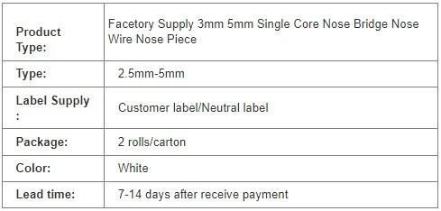 Good Selling Single Double Core All Plastic Nose Clip Nose Wire Manufacturer