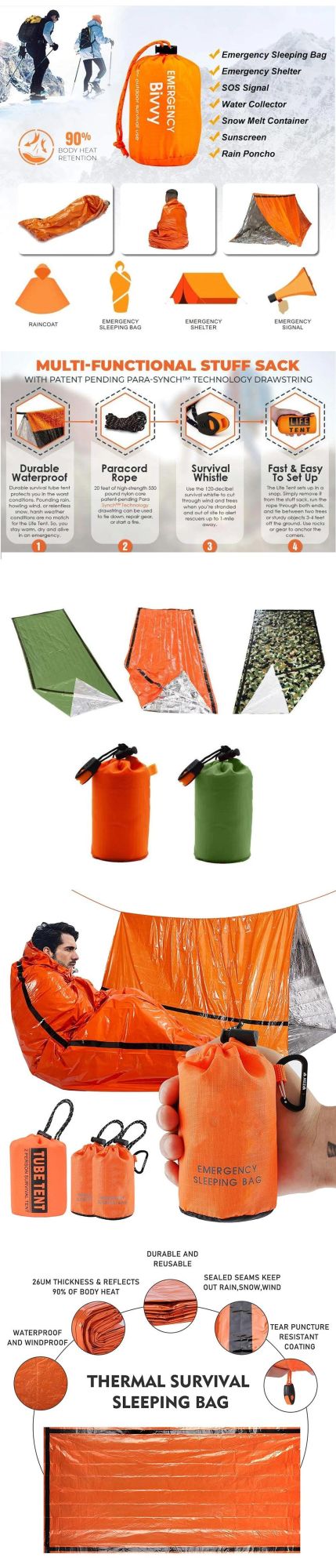 Durable First Aid Silver Aluminum Foil Pet Emergency Sleeping Bag