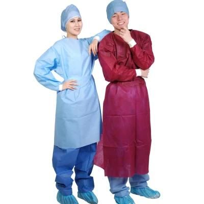 Nonwoven Surgical Apron, TNT Disposable Medical Apron Gown with Sleeves