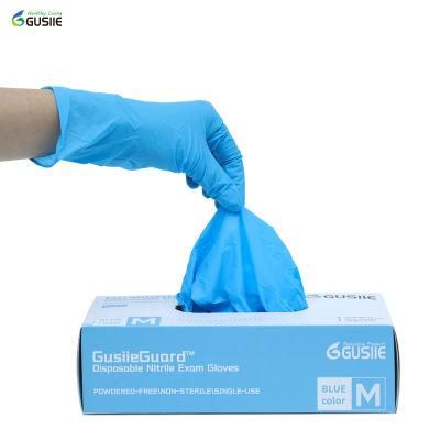 Disposable Medical Examination Safety Powder-Free Black Nitrile Large Gloves