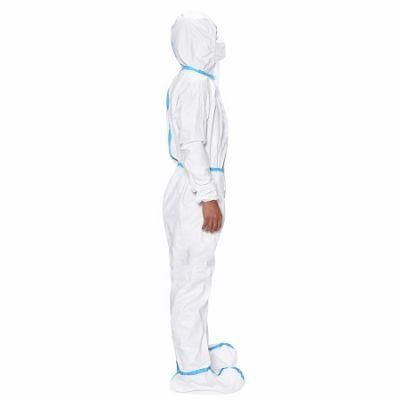 Good Service Microporous Film White Medical Protective Clothing Cleanroom Coverall Ppes Suit Disposable Coveralls