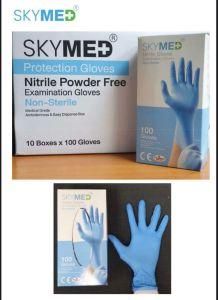 Skymed Powder Free Disposable Nitrile Gloves for Examination