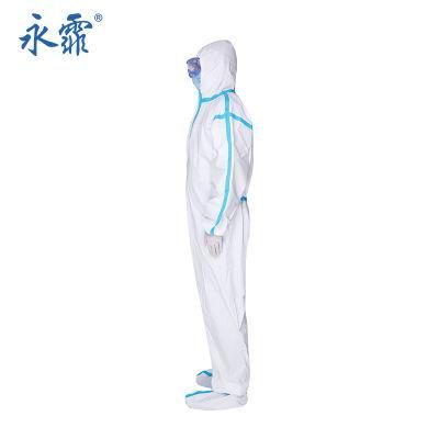 Factory Selling Sterile SMS Non Woven Disposable Protective Coverall Suit with Hood