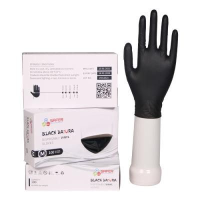 Vinyl Powder Free Gloves Disposable Black Food Grade From China