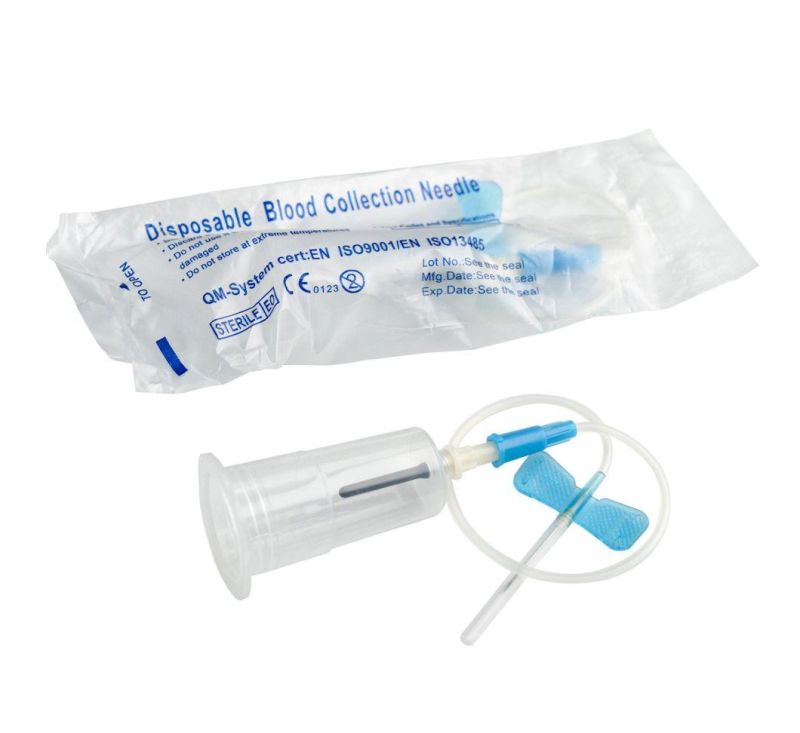 Disposable Butterfly 23G 24G Safety Blood Collection Lancet Injection IV Safety Butterfly Needles with Luer Holder