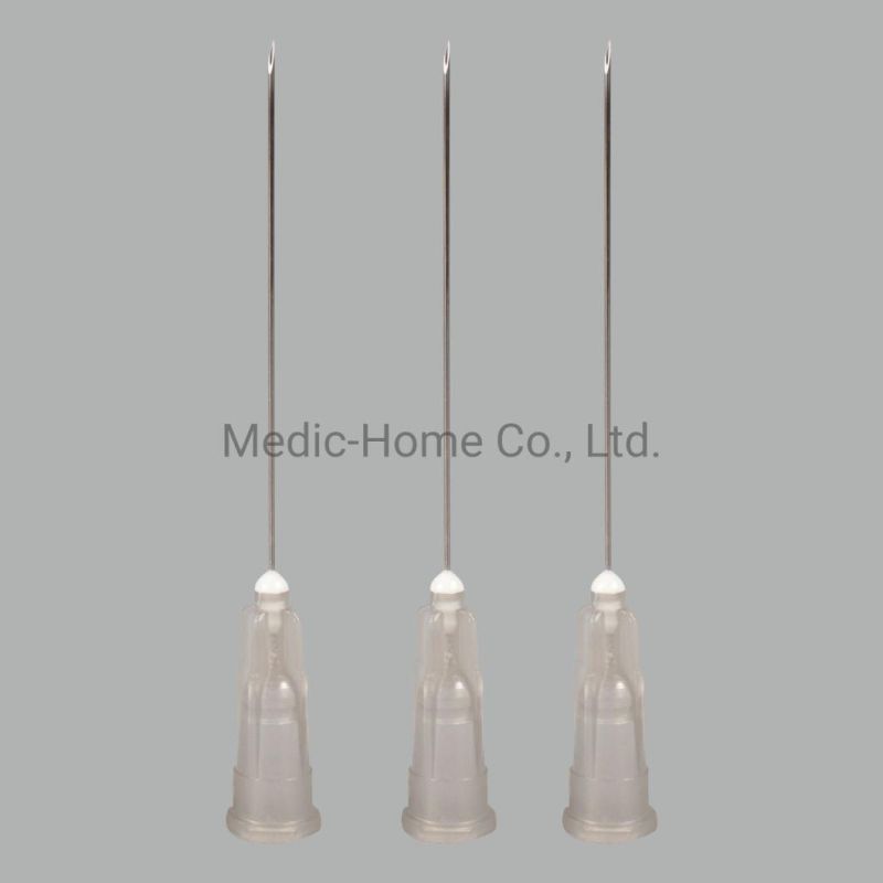 Semi-Transparent Needle-Hub in Bulk or Pack Hypodermic Needle Use with Infusion