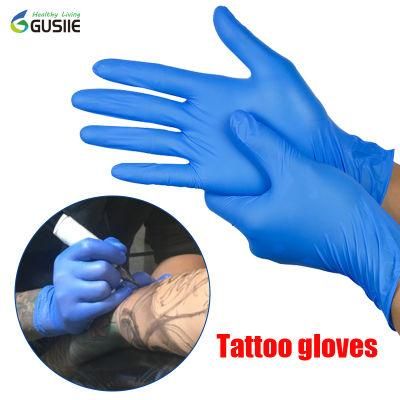 Disposable Medical Examination Blue Nitrile Gloves Powder Free Latex Free