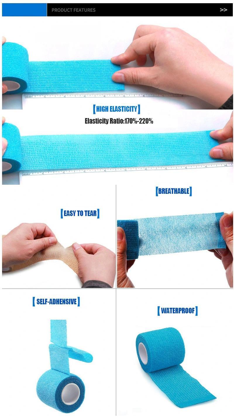 Adhesive Bandage Wrap Stretch Self-Adherent Tape for Sports, Wrist, Ankle