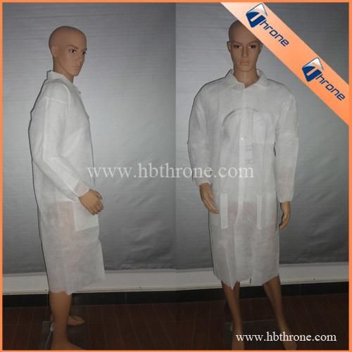 Nonwoven PP Disposable Visit Coat with Pocket