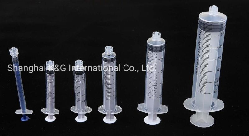 Luer Lock Slip 3-Parts Syringe with Needle 5ml 10ml 20ml 50ml