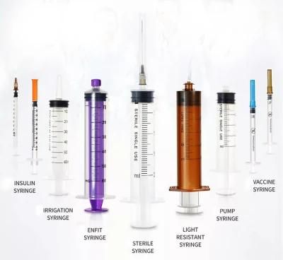 Wholesale Prices 1ml 2ml 3ml 5ml 10ml 20ml 50ml 60ml Injection Luer Lock Retractable Medical Disposable Syringe