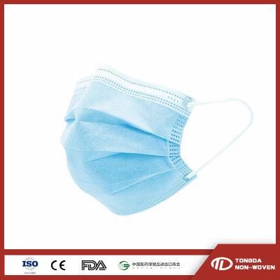 3layer Nonwoven Disposable Mask Disposable Non-Medical 3 Layers Face Masks for The Outer Ear SBPP+Mbpp+SBPP, Non-Woven Fabric