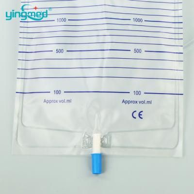 Disposable Economic Urine Collection Bag Urinary Bag with T-Valve Pull Push Valve